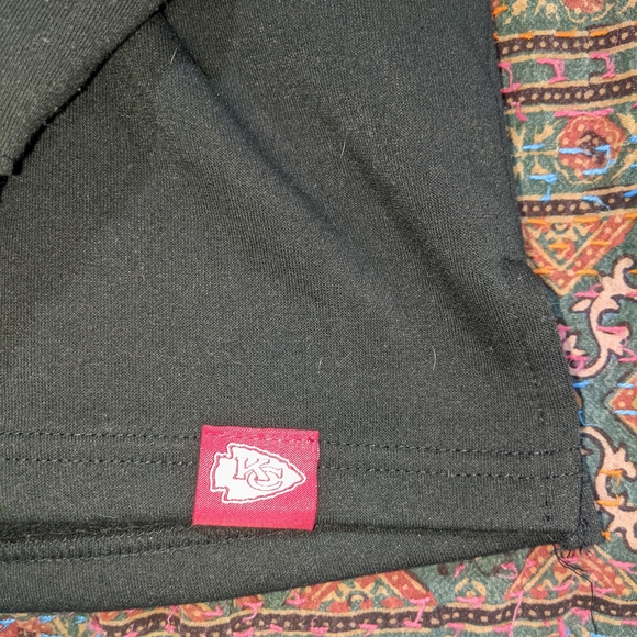 Kansas City Chiefs SPLIT-HEM CREWNECK Sweater - Black/Gray -Men’s XL - Picture 2 of 5